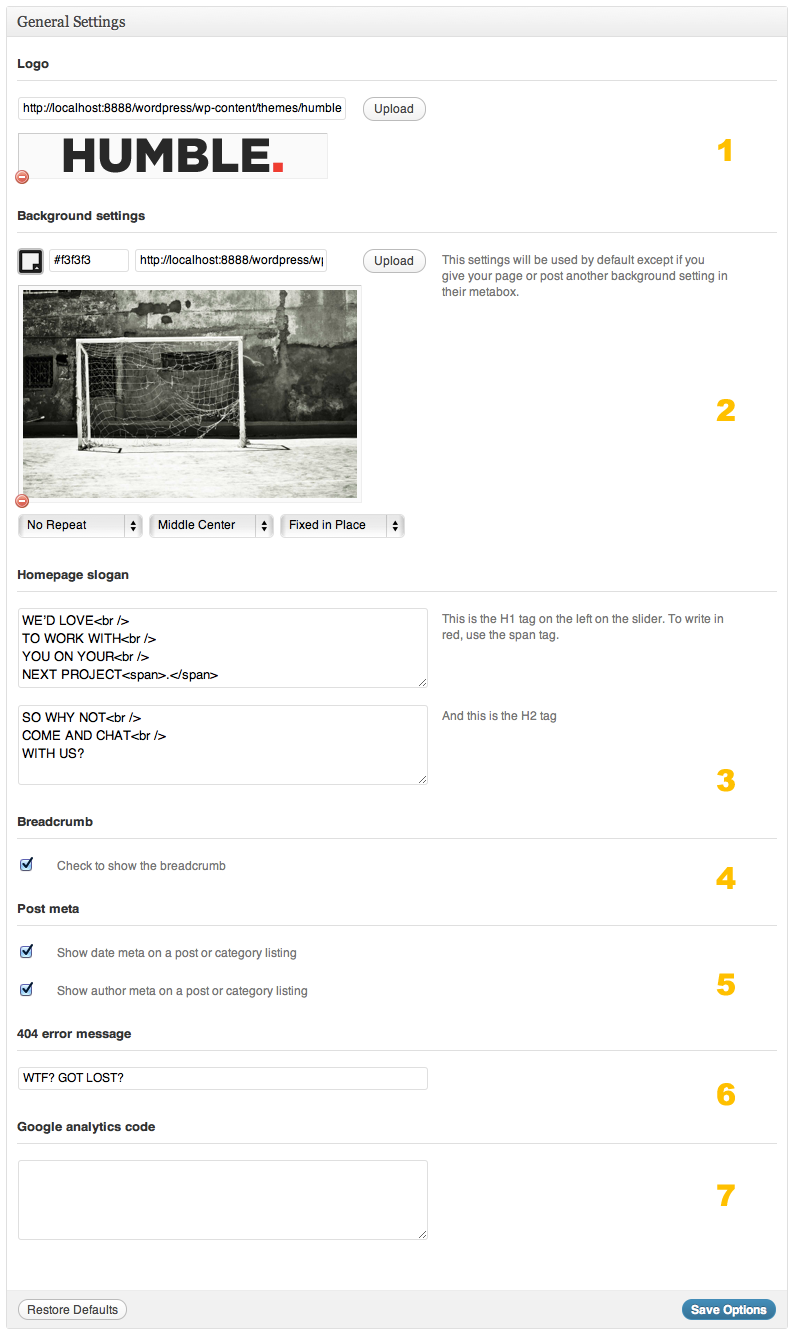 General Settings